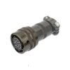 MIL-Spec Circular Connector, Straight Plug, Shell 12, 8-Pin, Cable Clamp