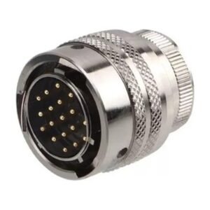 MIL-Spec Circular Connector, Straight Plug, Shell 14, 7-Pin, Cable Clamp
