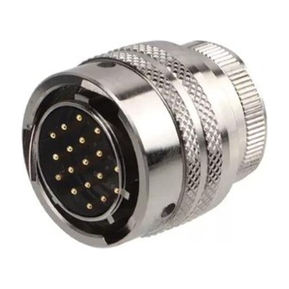 MIL-Spec Circular Connector, Straight Plug, Shell 14, 7-Pin, Cable Clamp