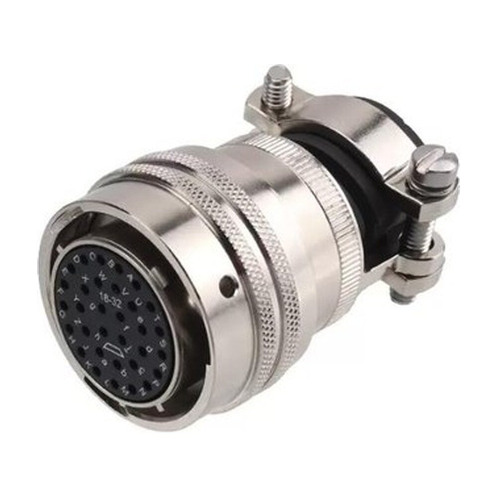 MIL-Spec Circular Connector, Straight Plug, Shell 18, 11-Pin, Cable Clamp