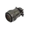 MIL-Spec Circular Connector, Straight Plug, Shell 20, 15-Pin, Cable Clamp