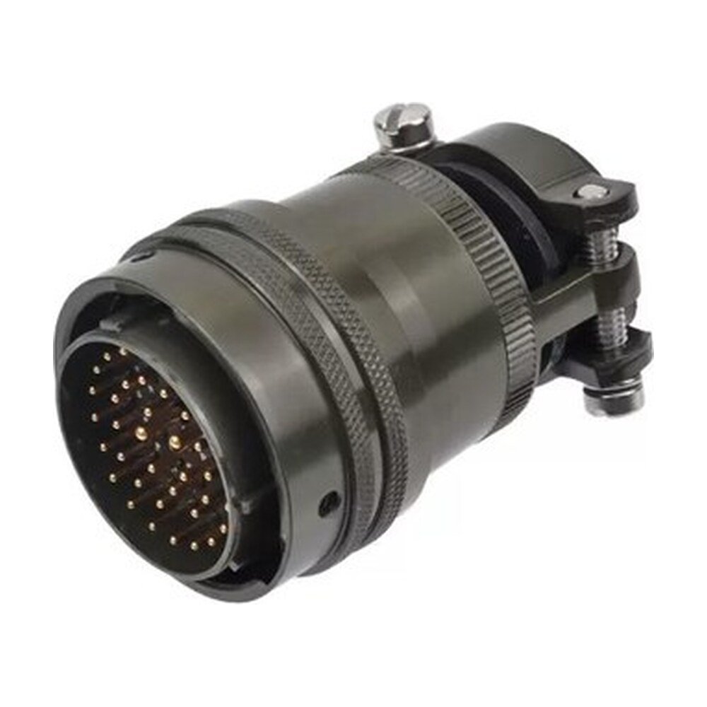 MIL-Spec Circular Connector, Straight Plug, Shell 20, 15-Pin, Cable Clamp