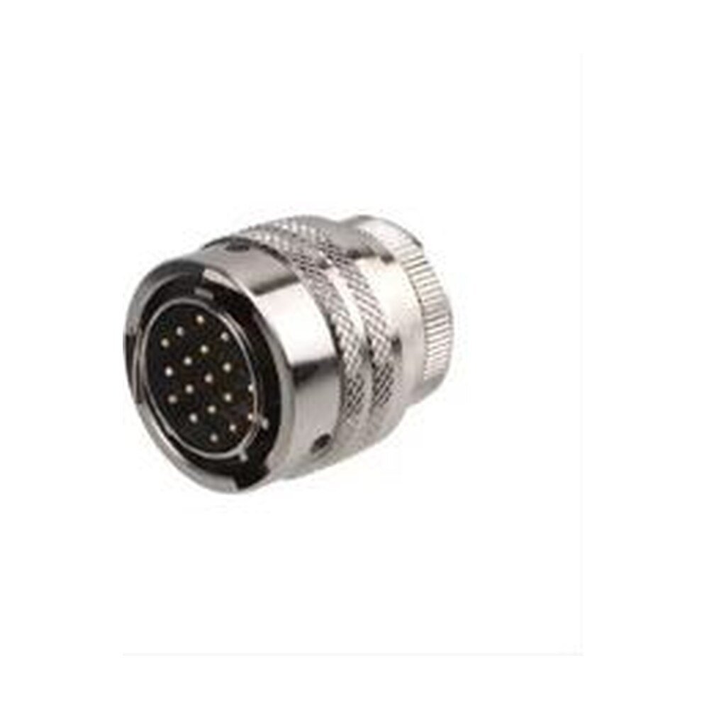 MIL-DTL-5015 Style Circular Connector, Straight Plug, Shell 14, 19-Pin, Cable Clamp