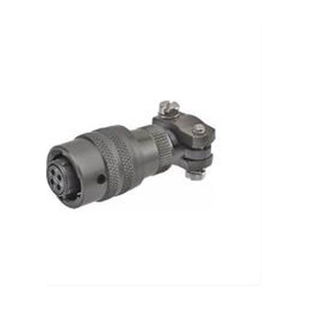 MIL-Spec Circular Connector, Straight Plug, Shell 8, 4-Socket, Cable Clamp