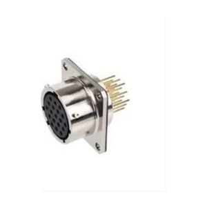 MIL-Spec Circular Connector, Box Mount Receptacle, Shell 14, 19-Socket, PCB