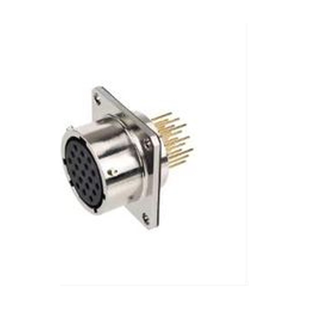 MIL-Spec Circular Connector, Box Mount Receptacle, Shell 14, 19-Socket, PCB