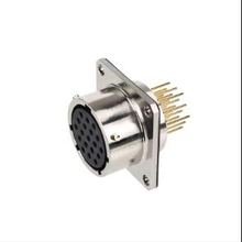 MIL-Spec Circular Connector, Box Mount Receptacle, Shell 14, 19-Socket, PCB