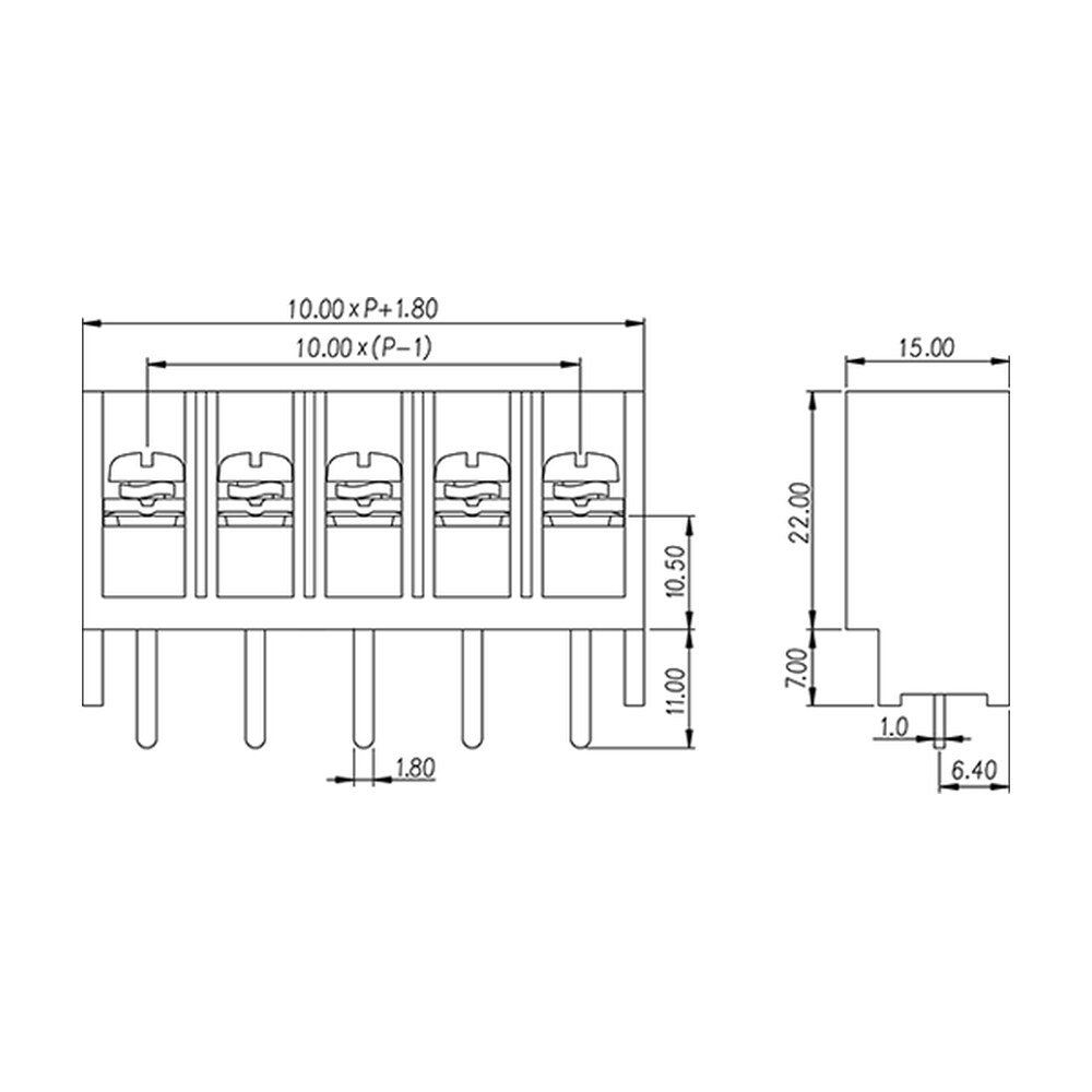 0032-0105 — Barrier terminal blocks, Screw connection
