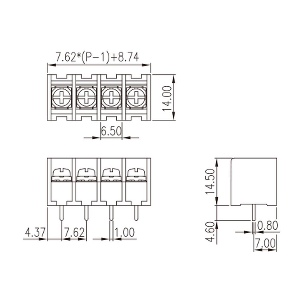 0032-14XX — Barrier terminal blocks, Screw connection