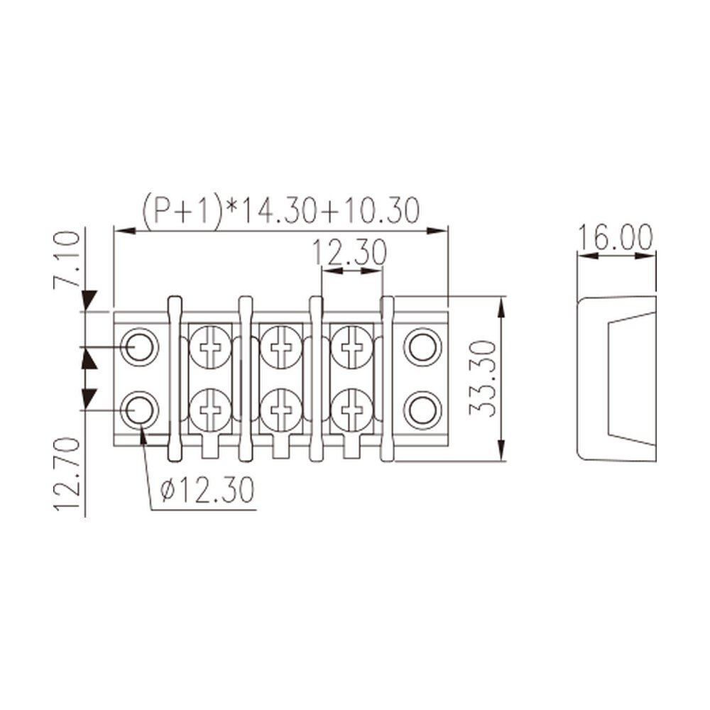 0113-10XX — Barrier terminal blocks, Screw connection