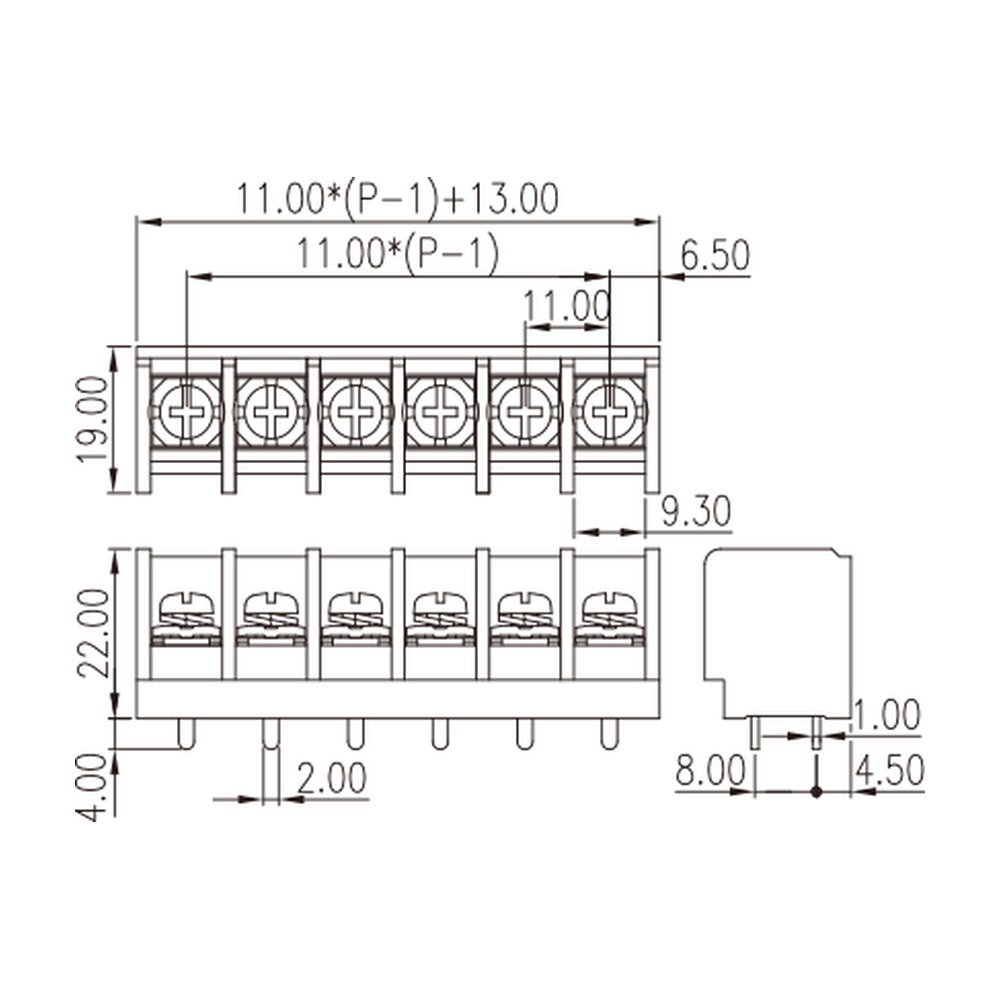 0167-50XX — Barrier terminal blocks, Screw connection