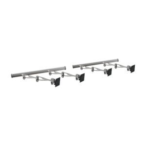 VESA Wall Mount for 4 Monitors w/ Full Swing Double Arms