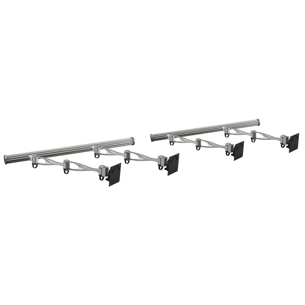 VESA Wall Mount for 4 Monitors w/ Full Swing Double Arms - HMW-41A2