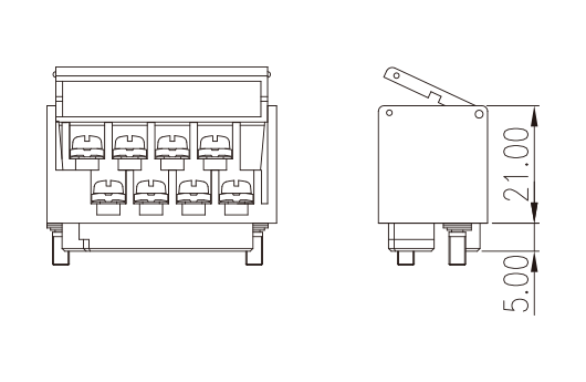 2DSAC-XX — Barrier terminal blocks , Screw connection