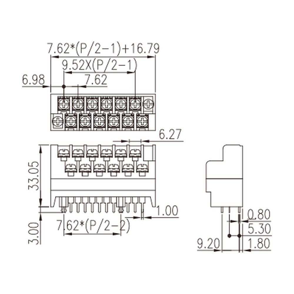 2DSDCN-01-XX — Barrier Terminals, Screw Connection