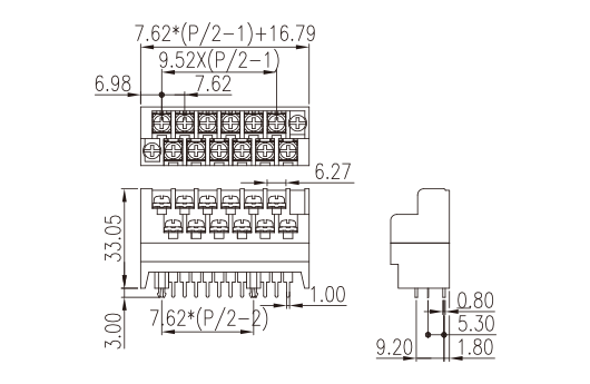 2DSDCN-01-XX — Barrier Terminals, Screw Connection