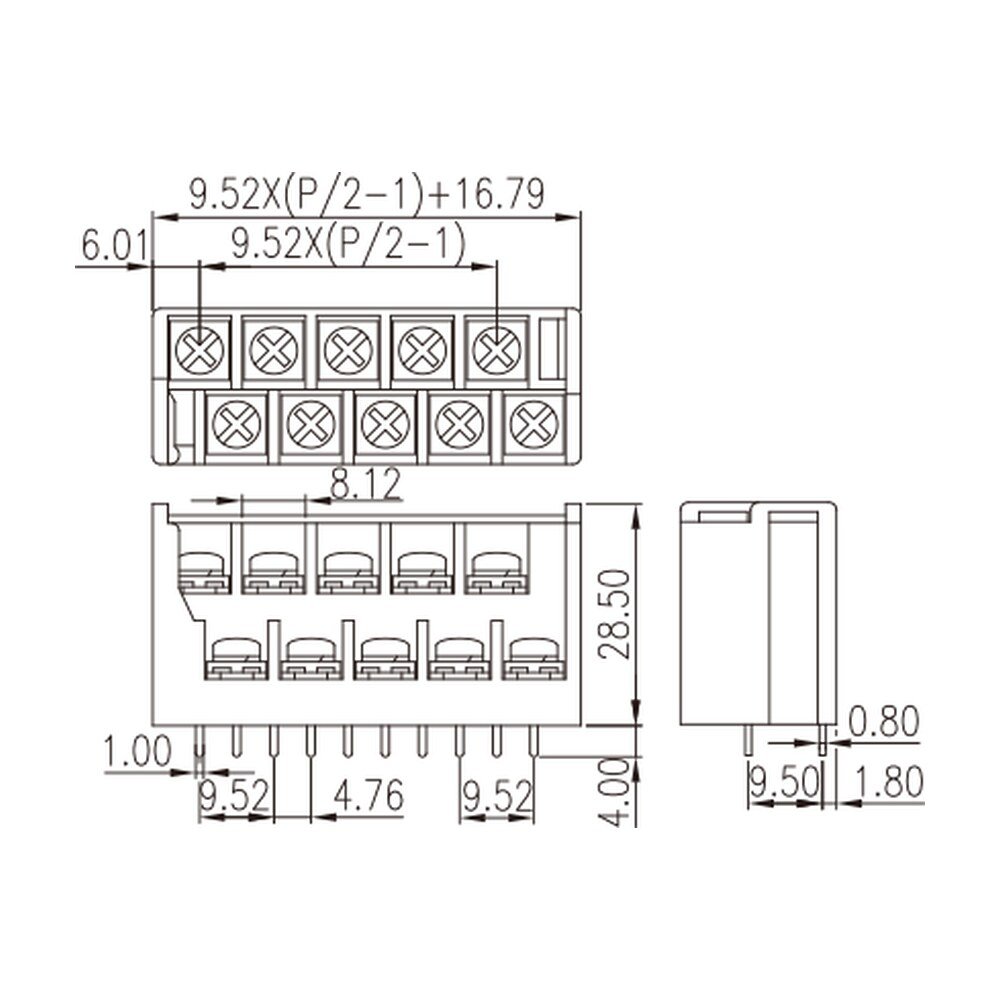 4DC-B01W-XX — Barrier terminal blocks , Screw connection