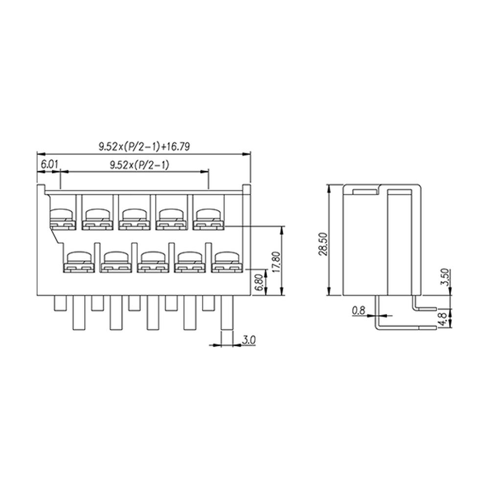 4DC-B56W-XX — Barrier terminal blocks , Screw connection