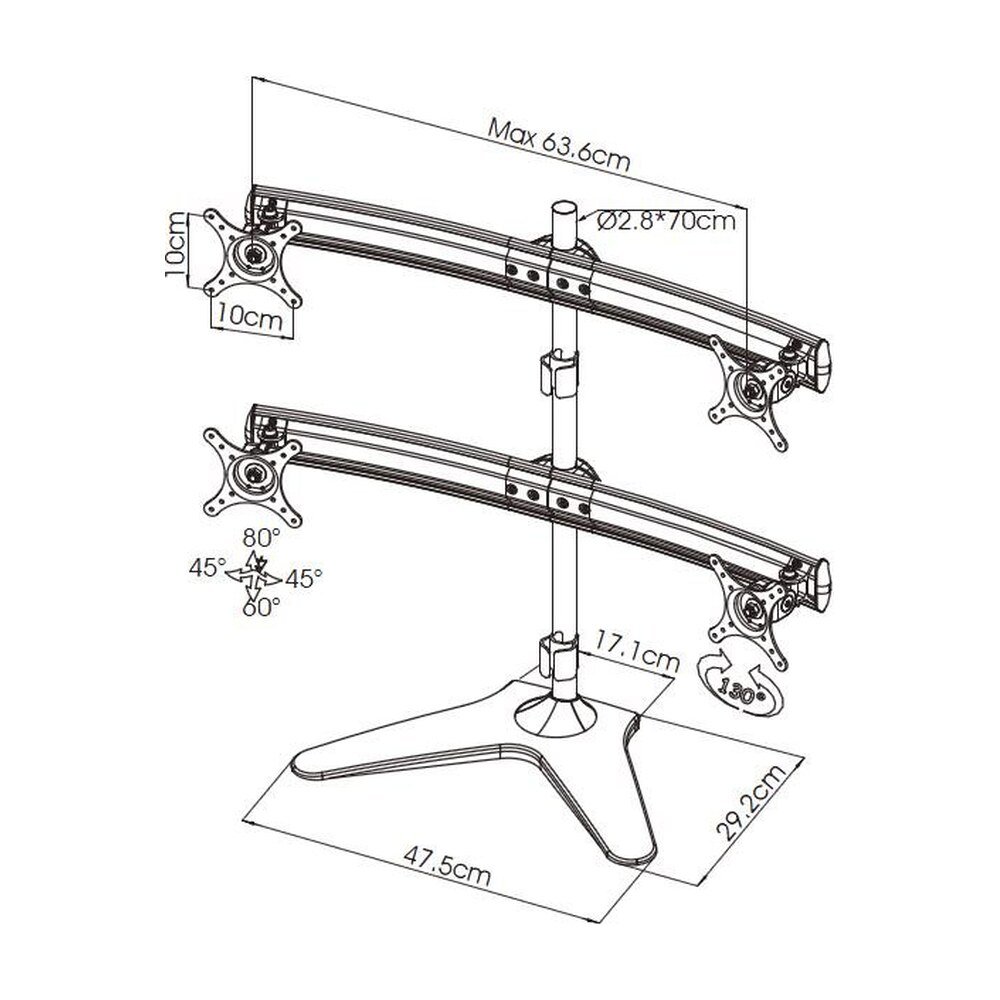 Quad Monitor Stand FS-OS37