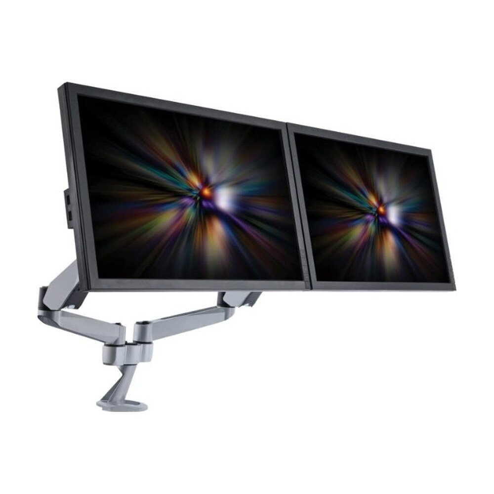 Dual Monitor Desk Mount w/ Quick Release & Short Pole - DM-CDSA2-G
