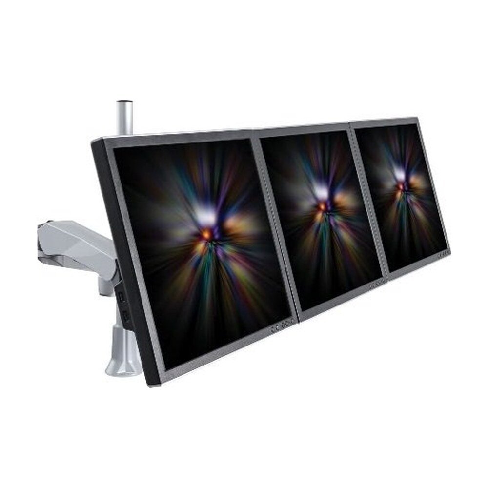 Triple Monitor Desk Mount w/ Spring Arm & Quick Connect - DM-C3SA5-C
