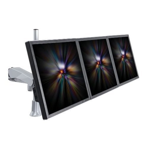 Triple Monitor Desk Mount w/ Spring Arm & Quick Connect - DM-C3SA5-C