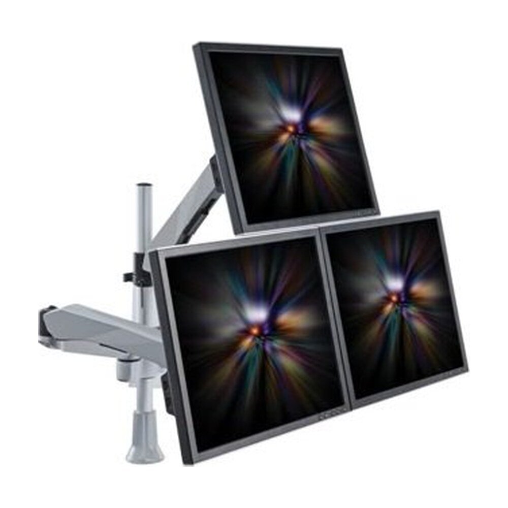 Triple Monitor Desk Mount w/ Spring Arm & Quick Connect - DM-C3SA5-C