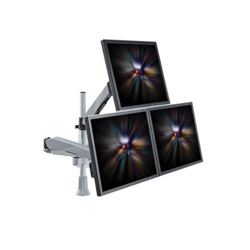 Triple Monitor Desk Mount w/ Spring Arm & Quick Connect - DM-C3SA5-C