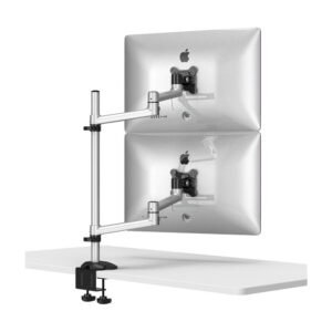 Dual Monitor Desk Mount for Apple Top Down Quick Release