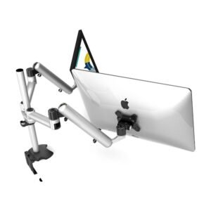 Dual Monitor Desk Mount for Apple w/ Full Motion & Quick Release