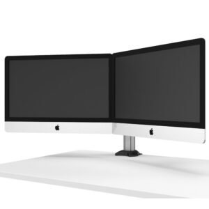 Dual Monitor Desk Mount for Apple w/ 2-in-1 Base & Low Profile