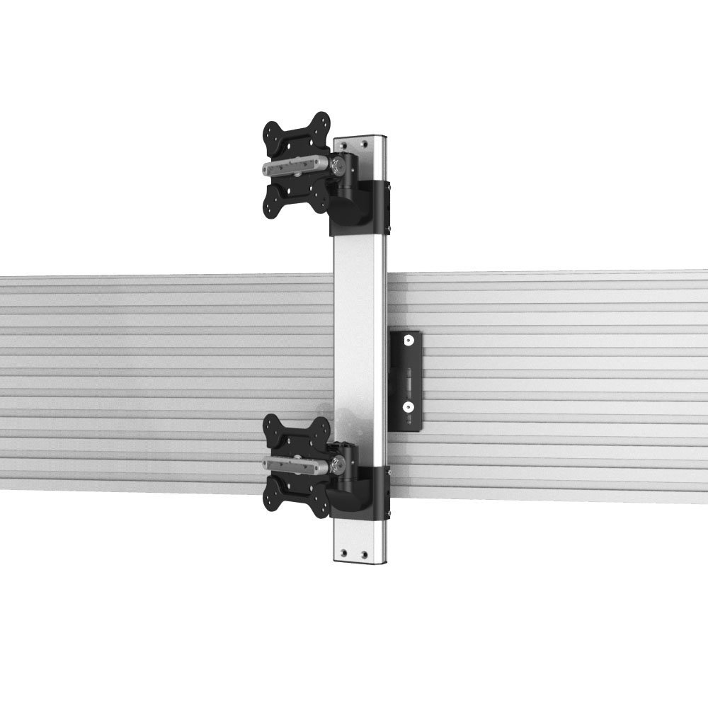 Dual Apple VESA Mount Stacking for Slatwall w/ Quick Release - BL-AS82