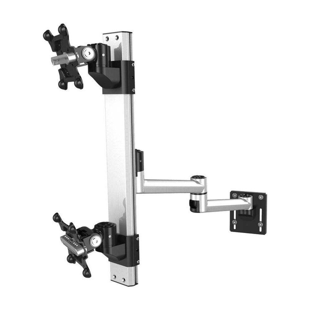 Dual Apple VESA Mount for Slatwall w/ Quick Release & Dual Arm - BL-AS84