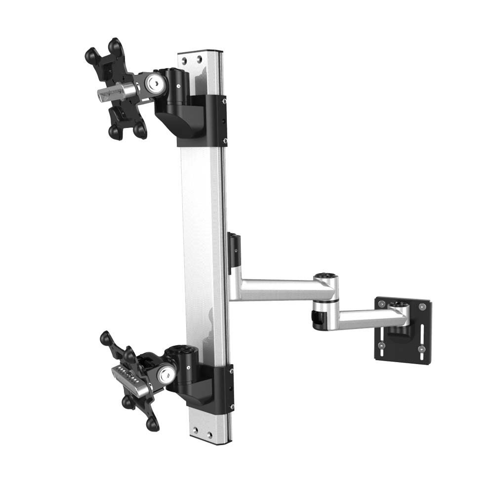 Dual Apple VESA Mount for Slatwall w/ Quick Release & Dual Arm - BL-AS84