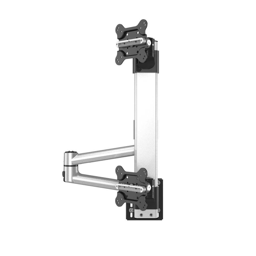 Dual Apple VESA Mount for Slatwall w/ Quick Release & Dual Arm - BL-AS84