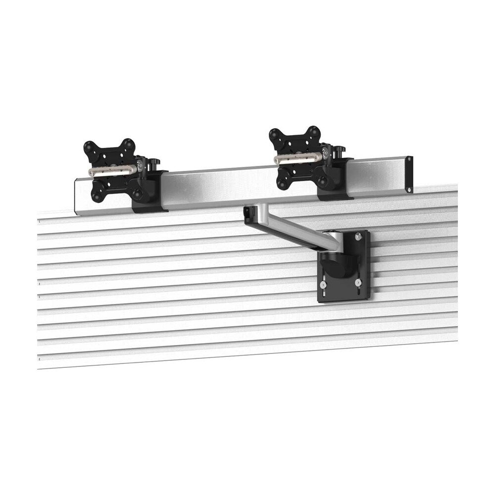 Dual Apple VESA Mount for Slatwall Quick Release w/ Single Arm - BL-AS86