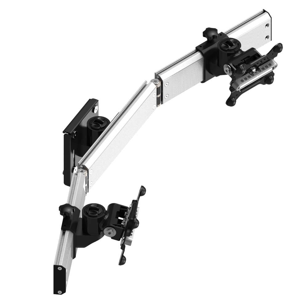 Dual Apple VESA Mount for Slatwall Oval or Straight w/ Quick Release - BL-AS88
