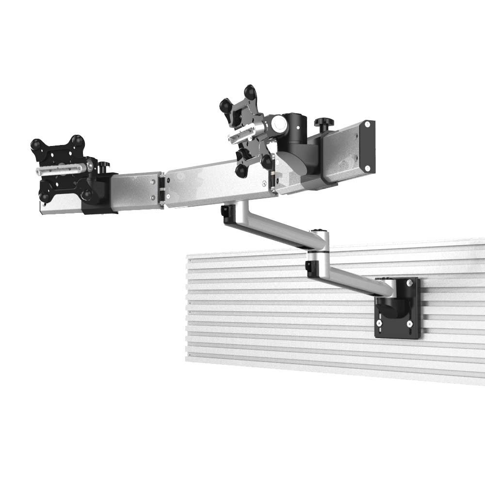 Dual Apple VESA Mount for Slatwall Dual Arm w/ Quick Release - BL-AS90