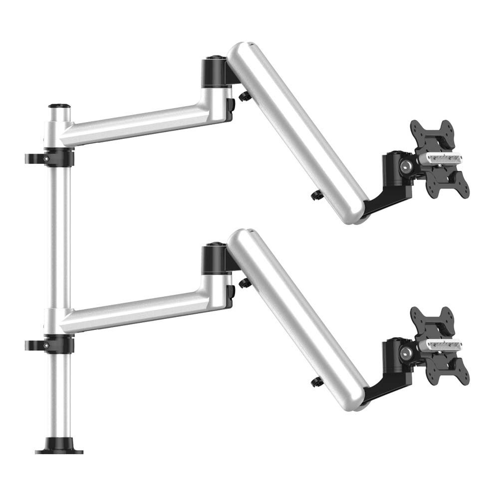 Dual Track Rail Mount for Apple Display w/ Full Motion Spring Arms - BL-AT100