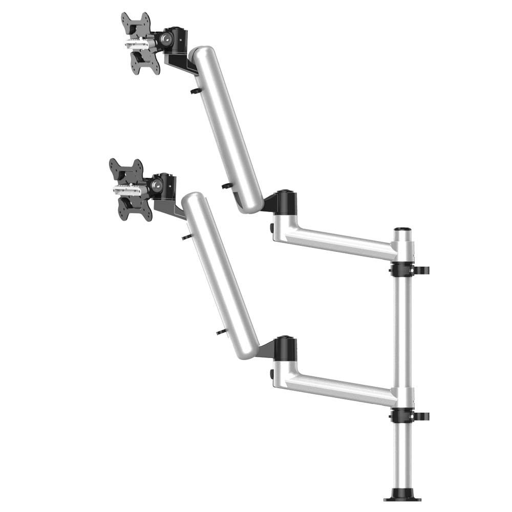 Dual Track Rail Mount for Apple Display w/ Full Motion Spring Arms - BL-AT100
