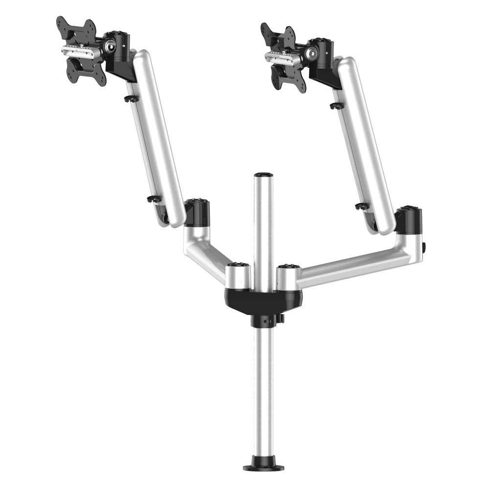 Dual Track Rail Mount for Apple Display w/ Articulating Spring Arms - BL-AT102