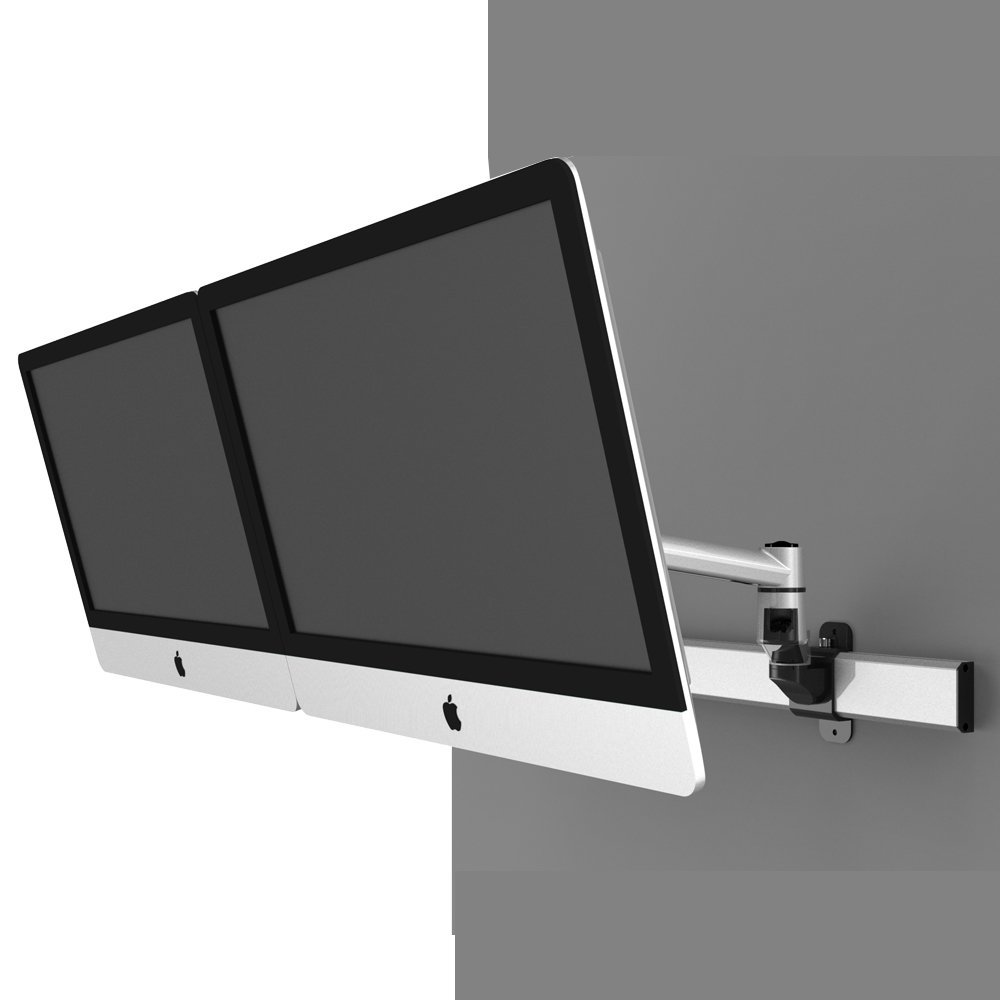 Dual Monitor Wall Mount for Apple w/ Quick Release Two Orientations - BL-AW60