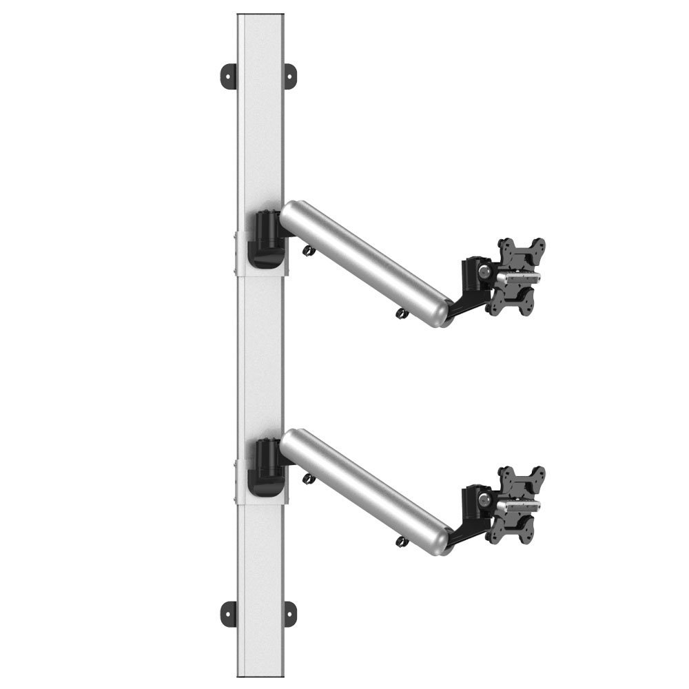 Dual Monitor Wall Mount for Apple Height Adjustable w/ Quick Release - BL-AW62