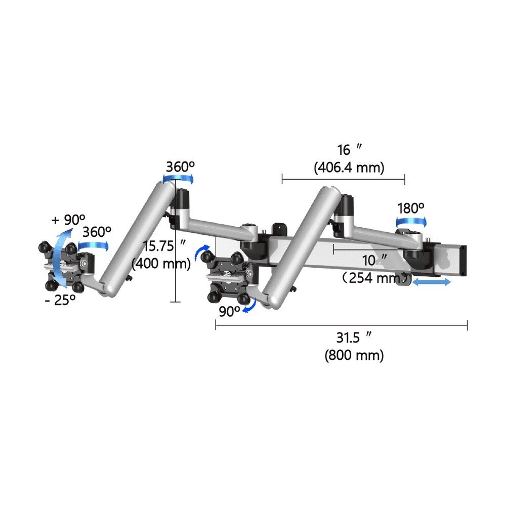 Dual Monitor Wall Mount for Apple w/ Quick Release Full Motion - BL-AW63