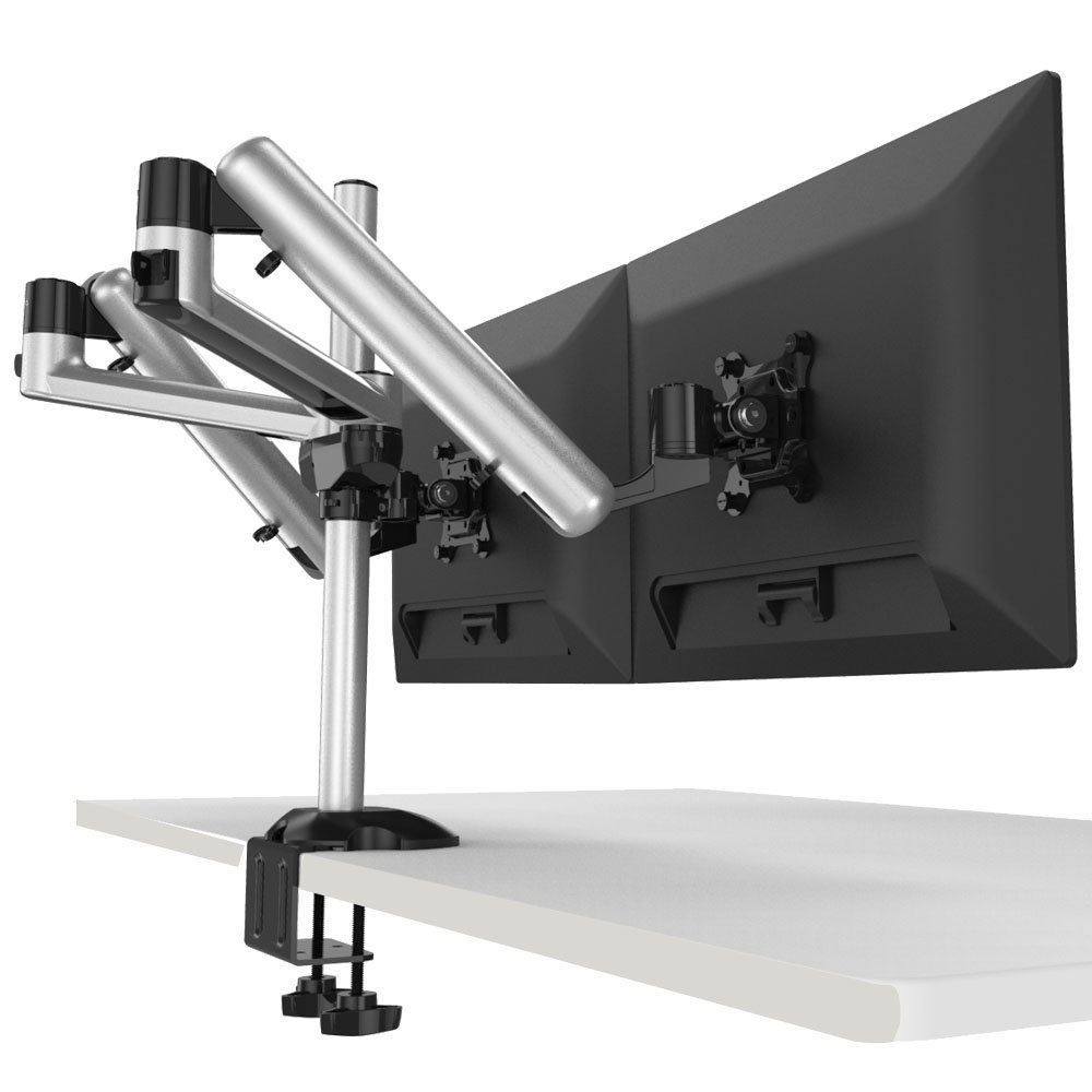 Dual Monitor Stand w/ Independent Full Motion & Quick Release - BL-DM136