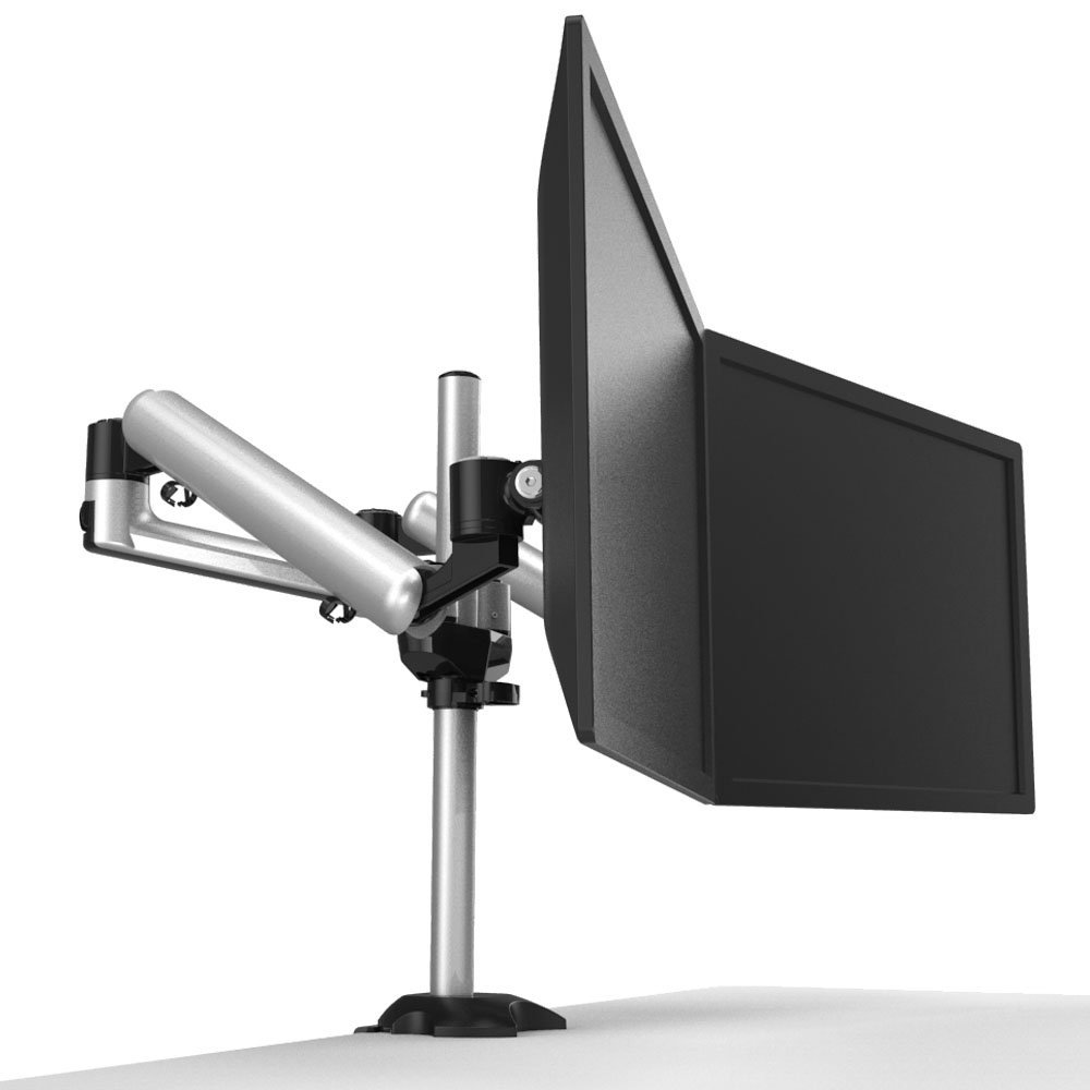 Dual Monitor Stand w/ Independent Full Motion & Quick Release - BL-DM136