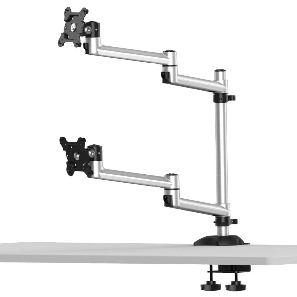 Dual Monitor Stand Up and Down w/ Quick Release & Dual Arms - BL-DM132