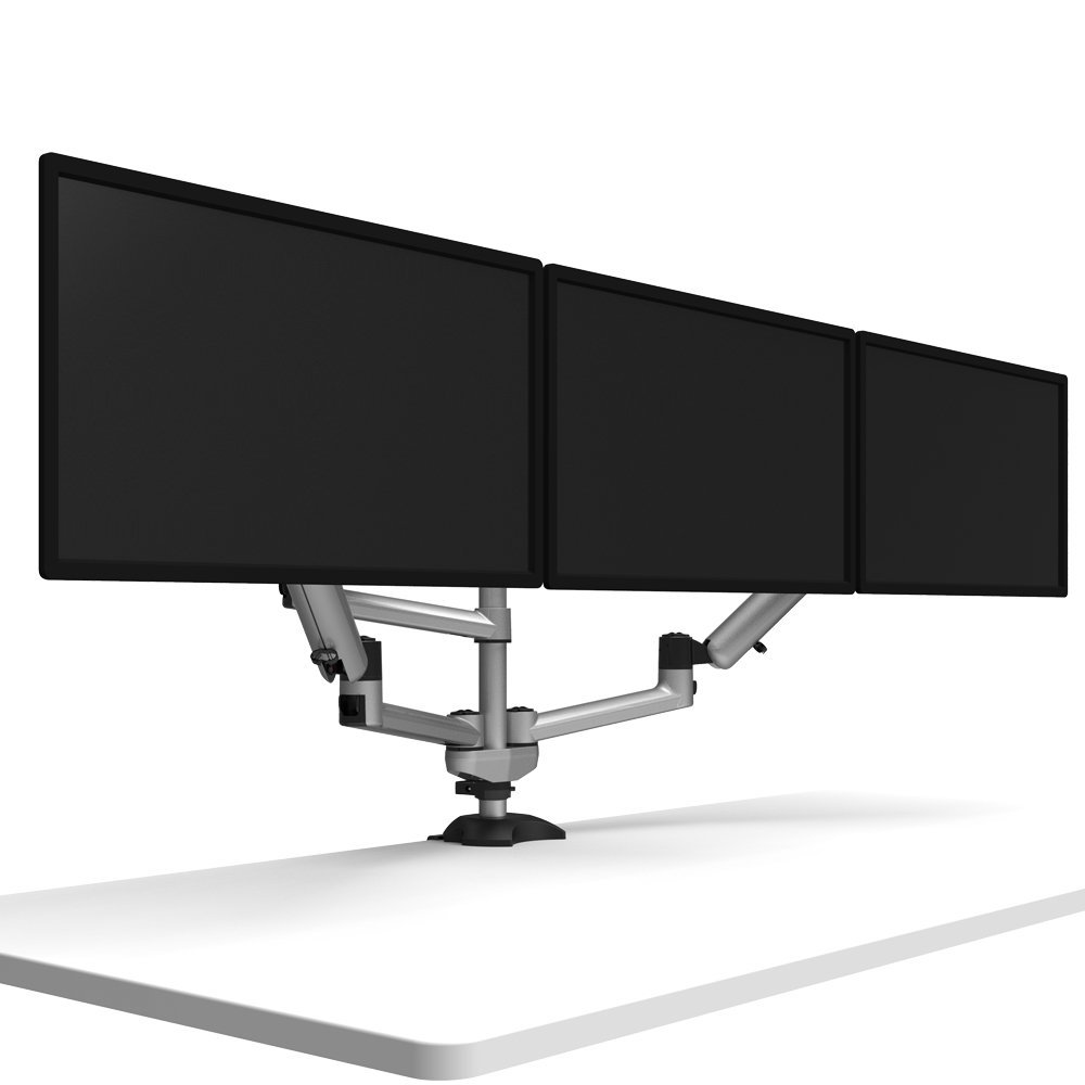 Triple Monitor Desk Mount w/ Independent Full Motion & Quick Release - BL-DM137