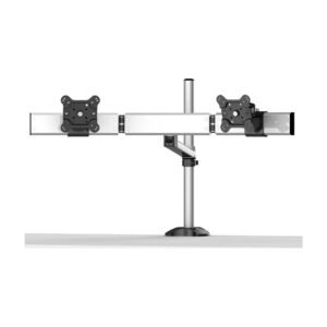 Dual Monitor Stand Oval or Straight w/ Quick Release Single Arm