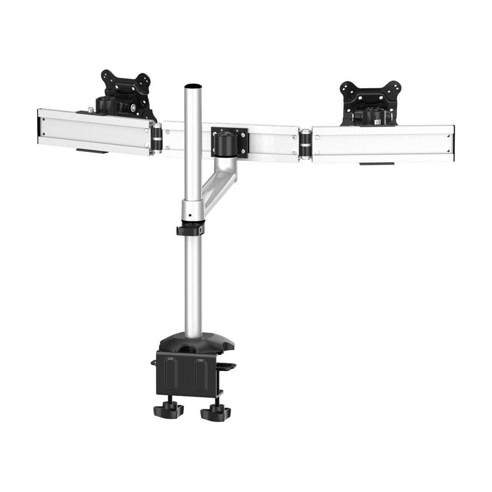 Dual Monitor Stand Oval or Straight w/ Quick Release Single Arm - BL-DM154